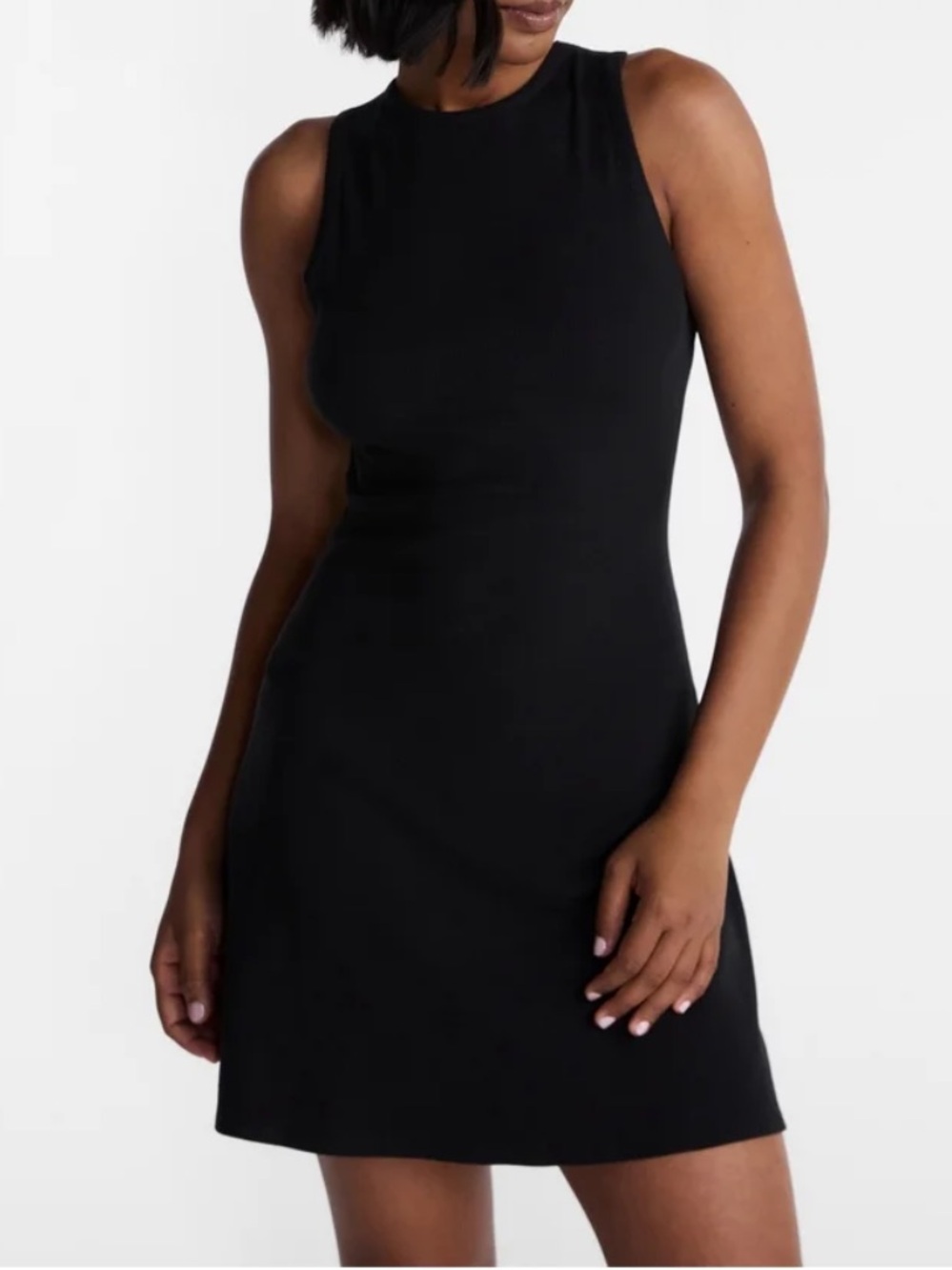 a new day Black Sleeveless Mini Sheath Dress
